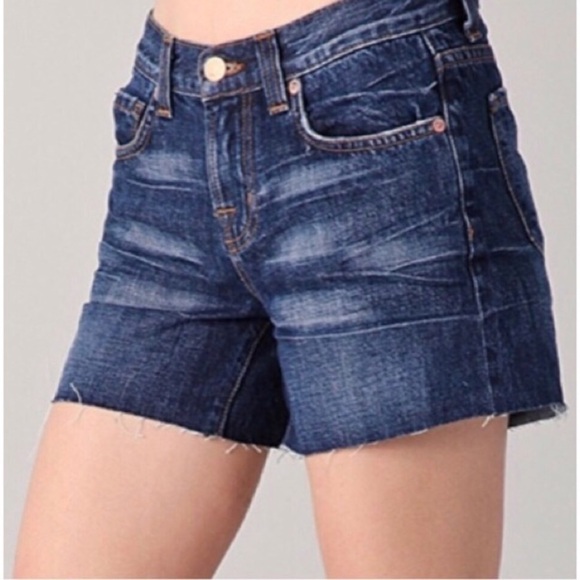 J Brand Pants - J BRAND Jeans Blue Scorpio Rolled Hem Cutoff Mid Rise Denim Shorts EUC Size 27